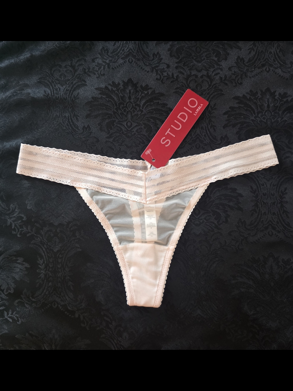 La PERLA Studio Lace-Trim Thong in Light Pink Size 2 (US - S) NWT